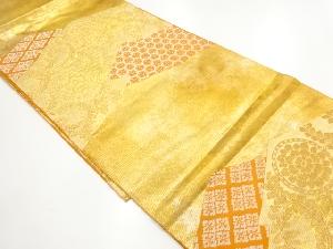 アンティーク　華紋に古典柄織り出し袋帯(着用可)
